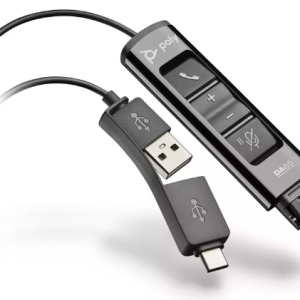 Audio Processor - DA85 USB-to-Headset Adapter (inline controls) (USB-A