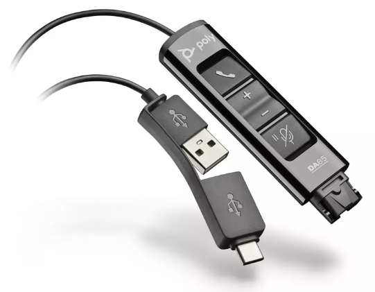 Audio Processor - DA85 USB-to-Headset Adapter (inline controls) (USB-A