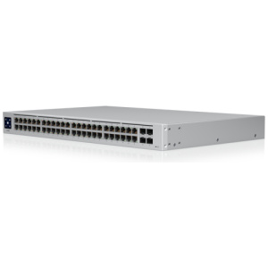 Ubiquiti UniFi USW-48-POE network switch Managed L2 Gigabit Ethernet (10/100/1000) Power over Ethernet (PoE) 1U Stainless steel